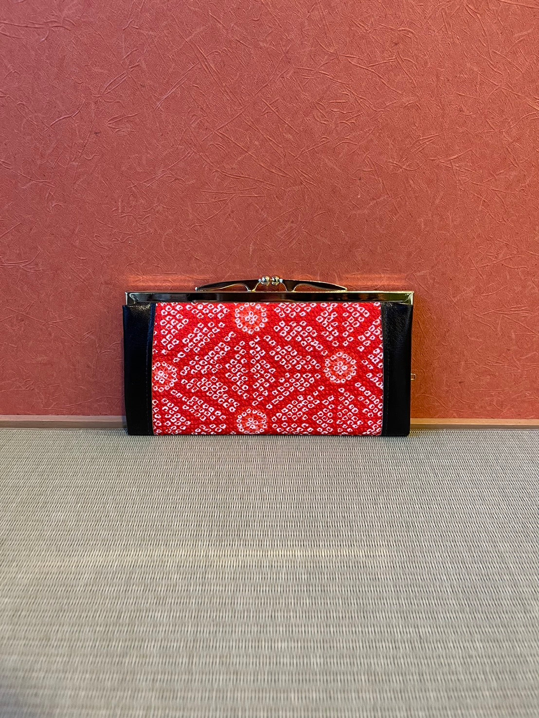 リサイクル がま口 財布 赤 アンティーク ヴィンテージ